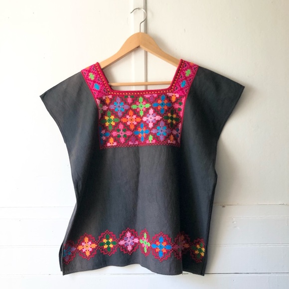 Handwoven Embroidered Colorful Mayan Huipil Authentic Artisan Made M/L - Picture 10 of 15